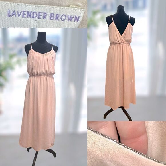LAVENDER BROWN Blouson Dress Size M - Picture 1 of 14